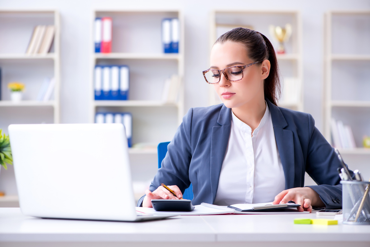 Accountant Working in Office